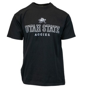 Utah State Aggies Puff Ink Unisex T-Shirt black